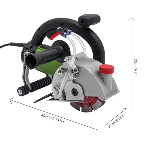 Machine à rainurer murale 1800W avec 2 disques diamant - Profondeur et largeur de rainure jusqu'à 37x50mm - Pompe à eau 
