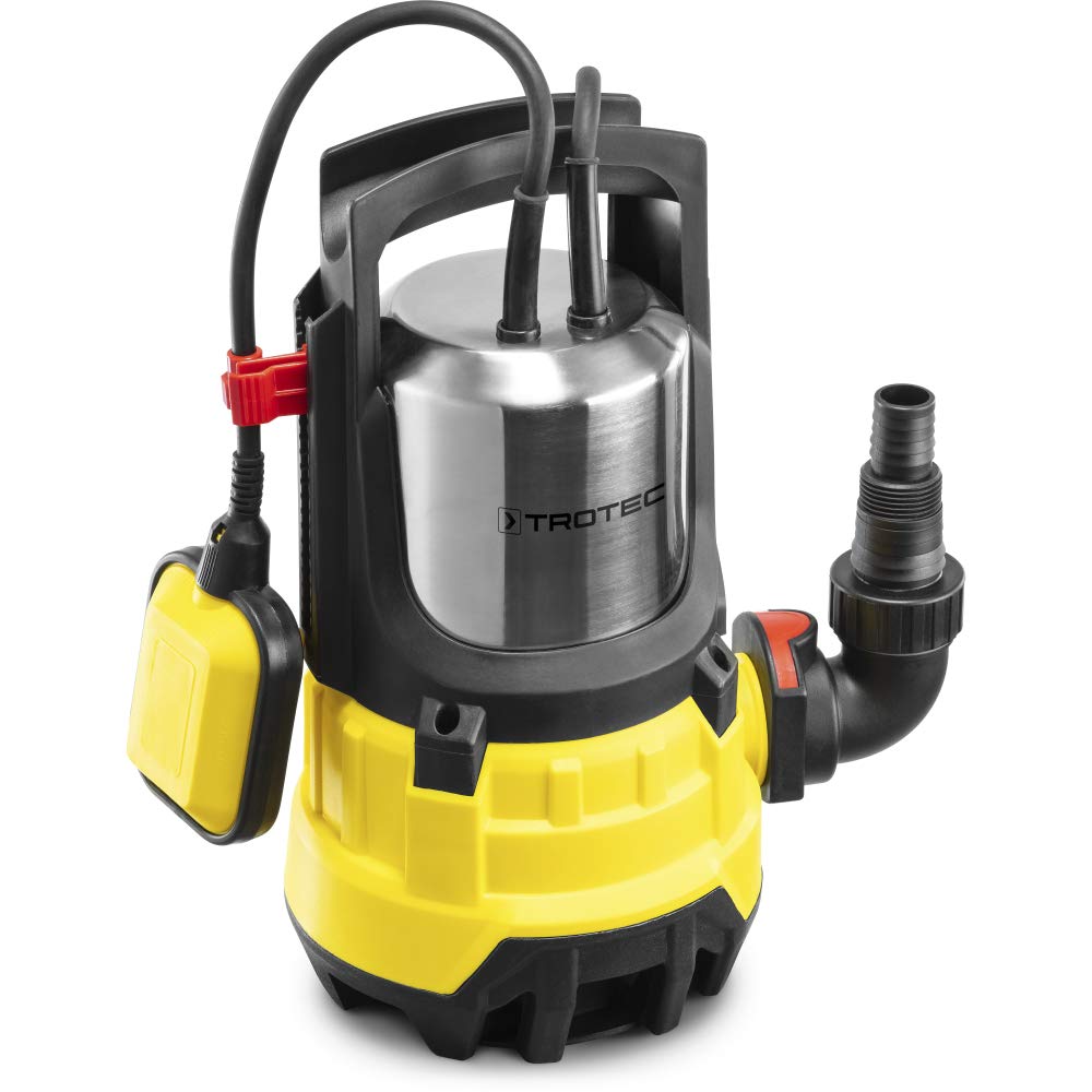 TROTEC Pompe de Relevage à Eau Submersible pour Eaux Chargées (1100 W, 20000 L/h, Jusqu'à 7 m)