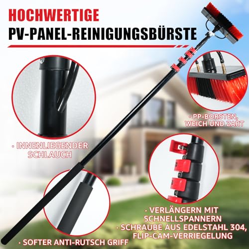 Brosse de lavage télescopique 4,6 m - Nettoyage fenêtres, toits et panneaux solaires - Étendue et durabilité